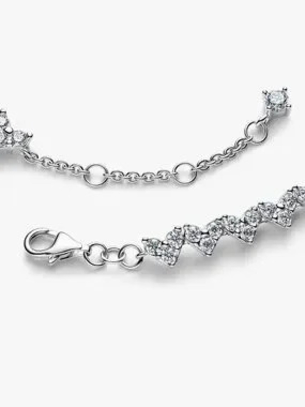 Pandora Triple Stone Heart Bracelet